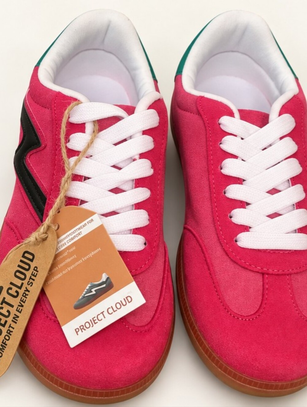 Project Cloud Irita Women’s Sneakers Size 5.5 Pink Multi Gum Sole New in Box